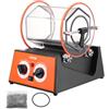 VEVOR Lucidatrice per Gioielli Metalli Buratto Rotativo Capienza Max. da 5kg per Uso Domestico Fai-da-te, Lucidatrice 230V CA / 60 Hz Potenza da 60W 5 Velocità Regolabile Buratto Trasparente da Banco