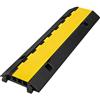 VEVOR Canalina Passacavi Elettriche Pedane Passacavo Per Pavimento con 3 Canali in Gomma Passacavi per Pavimento per la Protezione Elettrici Canalina 103x30x5,5 cm