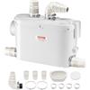 VEVOR Pompa Sommersa Pompa Acque Nere Pompa Trituratore Per Scarico Bagno Pompa Maceratrice Sanitaria 500W Prevalenza Max 8m, Portata massima 6600L/h, 3 Entrate Per Tubi Funziona Benissimo in Vasche da Bagno, Docce, Lavatoi, Lavelli Da Cucina o Qualsiasi