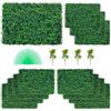 VEVOR 12 Pezzi Artificiale Pannello da Siepe di Bosso 61x40,6 cm, Siepi Artificiali, Recinzione Artificiale Bosso, Edera Finta Effetto Realistico Decorazione Plastica Colore Verde, Spessore da 4 cm