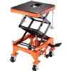 VEVOR Ponte Sollevatore Idraulico a Forbice per Moto da Officina Capacità Max. 158kg Altezza Regolabile 35-90,5cm, Ponte Sollevatore Alzamoto da Officina Operazione Idraulica Piattaforma 41,5 x 35 cm