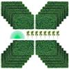 VEVOR 24 Pezzi Artificiale Pannello da Siepe di Bosso 61x40,6 cm, Siepi Artificiali, Recinzione Artificiale Bosso, Edera Finta Effetto Realistico Decorazione Plastica Colore Verde, Spessore da 4 cm
