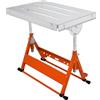VEVOR Tavolo da Saldatura Lavoro Saldatore in Acciaio Pieghevole 3 Angoli Inclinabili Capacità Carico Max. 181kg, Banco di Lavoro per Saldatura 76,2 x 50,8 cm Inclinazione 0° / 30° / 90° da Officina