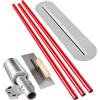 VEVOR 900x200mm Frattone Acciaio di Cemento, Cazzuola Galleggiante per Cemento con Staffa Galleggiante Regolabile e Flessibile, Kit Completa Frattazzo da Mura Pavimento Sbucciatura Stucco