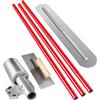VEVOR Frattone Acciaio di Cemento 1200x200mm, Cazzuola Galleggiante per Cemento con Staffa Galleggiante Regolabile e Flessibile, Kit Completa Frattazzo da Mura Pavimento Sbucciatura Stucco