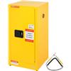 VEVOR Armadio di Sicurezza per Infiammabili, 16 Gal, Armadio di Stoccaggio per Liquidi Infiammabili in Acciaio Laminato a Freddo, 18,1 x 18,1 x 35,4 Pollici Antideflagrante con 2 Ripiani Regolabili