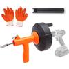 VEVOR Kit di Sturatubi per Drenaggio Alimentazione Automatica Tubo in Acciaio 76,2cm Diametro 6,3mm Modalità Doppia Compatibile con Trapano, Pulitore di Scarico Drenaggio Sturatubi Manuale / Elettrico