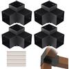 VEVOR Kit Staffe per Pergola 15x15 cm Supporto per Pali in Legno da Carpenteria 4 Staffe Angolari a 3 Vie Kit per Travi Fai da Te per Gazebo, Pergolati da Patio, Cabine, Kit Staffe per Pergola 4 pz