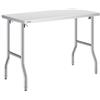 VEVOR Tavolo Acciaio Inox Professionali 14kg Tavolo da Lavoro per Cucina 122 x 61 x 85 cm Gastronomia Tavolo da Lavoro, Capacità di Carico 100 kg Piano Lavoro Commerciale per Ristorante