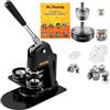 VEVOR Kit per Fustellatrice Manuale di Badge Spillo Bottoni Diametro 32mm & 58mm, Kit di Punzonatrice Manuale in Lega di Alluminio per Badge Spillo Regalo Fai-da-te Accessori Completi Modelli Rotondi