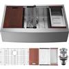 VEVOR Lavello da Cucina Lavello da Incasso, Lavello Sottopiano in Acciaio Inox 304 Vasca Singola con Tagliere Scolapiatti Filtro Uso Domestica 76x56x23 cm, Lavello da Cucina Incasso con Scolapiatti