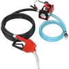 VEVOR Pompa Travaso per Diesel CC12V Portata 37,8L/min Portatile per Trasferimento Carburante nell'Officina, Pompa per Trasferimento del Diesel Cherosene Prevalenza Max. 8m in Lega di Alluminio Ghisa