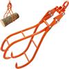VEVOR Pinza Forestale per Tronchi 914,4 mm Pinza di Sollevamento per Tronchi di Legno Ganci 4 Griffe Girevoli Portata max. 1500 kg Pinza per Legno in Acciaio per Trattori Camion ATV Carrelli Elevatori