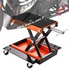 VEVOR Ponte Sollevatore Idraulico a Forbice per Moto da Officina Capacità Max. 500kg Altezza Regolabile 12-39cm, Ponte Sollevatore Alzamoto da Officina Operazione Idraulica Piattaforma 37,1 x 22,8 cm
