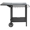 VEVOR Carrello da Pranzo per BBQ da Esterno con Doppio Ripiano, Tavolo Mobile per la Preparazione degli Alimenti per Barbecue, Piano Multifunzionale in Ferro Pieghevole, Carrelli Modulari per Esterno