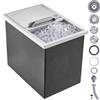 VEVOR Vaschetta per Ghiaccio da Incasso Capienza max. 26,7L circa Dimensioni 456x304x371 mm, Ghiacciaia da Incasso con Coperchio in Acciaio Inox Conservazione di Cubetti di Ghiaccio da Bar Feste Hotel