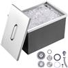 VEVOR Vaschetta per Ghiaccio da Incasso Capienza max. 43,5L circa Dimensioni 558x430x306mm, Ghiacciaia da Incasso con Coperchio in Acciaio Inox Conservazione di Cubetti di Ghiaccio da Bar Feste Hotel