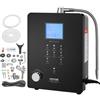 VEVOR Dispositivo Ionizzatore Alcalino Acqua Schermo LCD PH 3-11,2, Macchina Ionizzatore Alcalino per Acqua Uso Domestico 9000L ORP da +500 a -800 mV, Set Ionizzatore Acqua Uso Quotidiano Caffè Tè