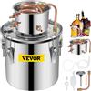 VEVOR Kit di Distillatore Alambicco in Acciaio Inox Rame Puro Materiale per Uso Alimentare Capienza del Serbatoio 19L, Kit Distillatore 30 x 30 cm per Liquore Acqua Distillata Vino con Pompa d'Acqua