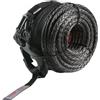 VEVOR Corda per Verricello 9,5 mm x 30,5 m Cavo Sintetico 117,9 kN con Guaina Protettiva Gancio per Verricello Forgiato Cinghia di Trazione per SUV Fuoristrada Camion, Cavo Sintetico per Verricello