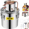 VEVOR Kit di Distillatore Alambicco in Acciaio Inox Rame Puro Materiale per Uso Alimentare Capienza del Serbatoio 11,4L, Kit Distillatore 25 x 25 cm per Liquore Acqua Distillata Vino con Pompa d'Acqua