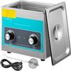 VEVOR Pulitore A Ultrasuoni Display Digitale, 3L Lavatrice Ultrasuoni Manopola in Acciaio 304, 220V/60Khz Professionale Pulitore a Ultrasuoni con Funzione di Riscaldamento, per Pulizia di Gioielli