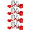 VEVOR Innesti Rapidi 4 Pezzi NPT 1/2" Accoppiatori Idraulici Connessione Rapida in Acciaio Pressione Max. 4000 PSI, Attacchi Rapidi Idraulici Portata Max. 45,5L / min per Minipala Sezione Industriale