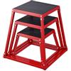 VEVOR Box Pliometrico 3 Pezzi 305 / 458 / 609 mm Piattaforma Pliometrica Carico 227 kg, Jump Box per Allenamento Fitness Crossfit per Salto Pliometrico Push-up Palestra, Scatola per Salti Pliometrici