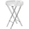 VEVOR Tavolino Caffè in Acrilico Trasparente Tavolino Basso Rotondo da Soggiorno 400x400x580 mm, Tavolo da Ingresso Portata max. 10 kg, Tavolino Pieghevole per Soggiorno Camera da Letto Balcone Caffè