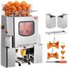 VEVOR Spremiagrumi Elettrico Commerciale 120 W, Estrattore di Succo Alimentazione Automatica con Filtro Estraibile e Secchio in Acciaio Inox per Pompelmo Arancia da Ristorante Caffetteria Bar Feste
