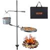 VEVOR Griglia Verticale Girevole per Fuoco all'Aperto da Campeggio Temperatura Max. 300 ℃, Griglia per Cottura su Fuoco Verticale da Campeggio Attività Esterno Altezza Regolabile Capienza Max. 6 kg