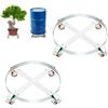 VEVOR Carrello Base Rotondo per Trasporto Bombole Fusto Vaso di Piante Carichi Pesanti Capienza Max. 454kg per Fusto di Capacità Max. 250 Litri, Carrello Circolare 2 Pezzi per Trasporto Fusto Piante
