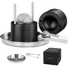 VEVOR Kit Pressa per Ghiaccio a Sfera in Alluminio Diametro 61mm, Stampo per Ghiaccio Sferico per Cocktail Whisky Cognac Bevande, Kit di Pressa per Palline di Ghiaccio da Bar in Alluminio Colore Nero