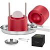 VEVOR Kit Pressa per Ghiaccio a Sfera in Alluminio Diametro 61mm, Stampo per Ghiaccio Sferico per Cocktail Whisky Cognac Bevande, Kit di Pressa per Palline di Ghiaccio da Bar in Alluminio Colore Rosso
