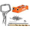 VEVOR Kit di Dime per Fori a Tasca 50 Pezzi con Punta Quadrata Morsetti a Forma di C, Set per Dima per Foratura Angolare Lavorazione Carpentieri, Set per Dima per Fori a Tasca 0,75kg in Nylon 50 Viti