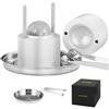 VEVOR Kit Pressa per Ghiaccio a Sfera in Alluminio Diametro 61mm, Stampo per Ghiaccio Sferico per Cocktail Whisky Cognac Bevande, Kit di Pressa per Palline di Ghiaccio da Bar Alluminio Colore Argento