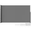 VEVOR Tenda Laterale Retrattile, Schermo Privacy Esterno Giardino Balcone Terrazza 200x300 cm, Frangivista Retrattile Poliestere 180g Impermeabile, UV30+ Paravento Divisorio per Cortile Balcone Grigio
