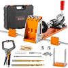 VEVOR Kit di Dime per Fori a Tasca 3 Fori Tascabili con Chiave Punte Quadrate, Set per Dima di Foratura per Fori Tascabili Fori Inclinati, Set per Dima Foratura Angolare Lavorazione Carpentieri 3,82kg