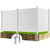 VEVOR Schermo per la Privacy da Esterno, Recinzione 1270x1270mm per Cortile per Condizionatore d'Aria, Recinzione per Attrezzature per Piscina in Vinile, Racchiudere Bidoni della Spazzatura 3 Pannelli