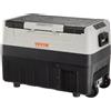 VEVOR Frigorifero per Auto 55 L Frigo portatile elettrico frigorifero portatile a Doppia Zona per Campeggio con Manico e Ruote 0,6kW.h Da -20°C a 10°C