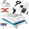 VEVOR Pressa a Caldo 5 in 1, Potenza 1250 W 24 kg 30,5x38 cm Pressa a Caldo Bianca per Macchina per Sublimazione per Stampare Segni Colorati, Foto su Scarpe, Cappelli, Berretti, T-Shirt, Tazze