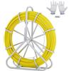 VEVOR Sonda Passacavi in Fibra di Vetro 7,9mm x 150m con Supporto in Metallo Estrattore a Nastro per Cavo Elettrico con 2 Teste di Trazione Strumento di Installazione del Cavo Elettrico in Fiberglass