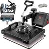 VEVOR 5 in 1 Pressa a Caldo Termopressa Trasferimento Calore Stampa T-Shirt Tazze