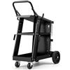 VEVOR Carrello per Saldatura a 3 Ripiani Carrello per Trasporto Saldatrice con Ruote Carico Massimo 168-181 kg Carrello per Attrezzatura di Saldatura MIG TIG ARC MMA Taglierina al Plasma da Officina