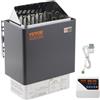 VEVOR Stufa Elettrica per Sauna 9KW Sauna con Controllore Esterno Bagnato e Secco 380V-415V Sala Sauna Domestica Vasca da Bagno Doccia Spa Riscaldatore Sauna Area di Lavoro 9-13m³ Sala Sauna