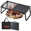 VEVOR Griglia Pieghevole per Fuoco all'Aperto da Campeggio Temperatura Max. 300℃, Griglia per Cottura su Fuoco da Campeggio Attività Esterno Pieghevole Capienza Max. 6kg Dimensioni 570 x 285 x 230 mm