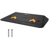VEVOR Rampa per Soglia in Gomma Altezza 5cm Canale per Cavi Capacità Max. 15 Tonnellate per Veicoli, Rampa per Soglia Gradini Superficie Antiscivolo 90,2 x 45,7 x 7,6 cm, Rampa per Soglia Antiscivolo