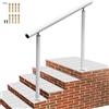 VEVOR Corrimano per Scale Esterne, 4 Piedi, Colore Bianco, Corrimano per Esterni, Ringhiera per Esterni Regolabile da 0 a 60 Gradi Ringhiera per Esterni in Alluminio Bianco per Giardino, per la Casa