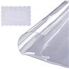 VEVOR Tovaglia Trasparente in PVC Rotonda Diametro 123cm Resistenza alla Temperatura Max. 80°C da Cucina Sala da Pranzo Scrivania Dimensioni su Misura, Tovaglia PVC Rotonda Trasparente Spessore 1,5mm