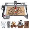 VEVOR Macchina per Incisione Laser 5W Incisore Laser 61 x 58 x 27cm Area di Lavoro 41 x 40cm Velocità di Movimento 10000 mm/min Punto Compresso Protezione Occhi Taglio Laser Legno Metallo Acrilico
